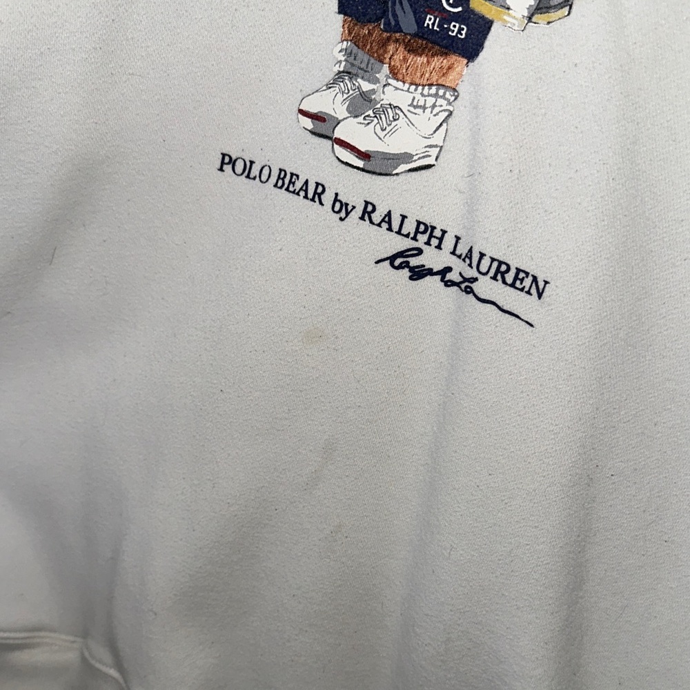 Polo by Ralph Lauren White Hoodie with Polo Bear Design - Picture 4 of 4